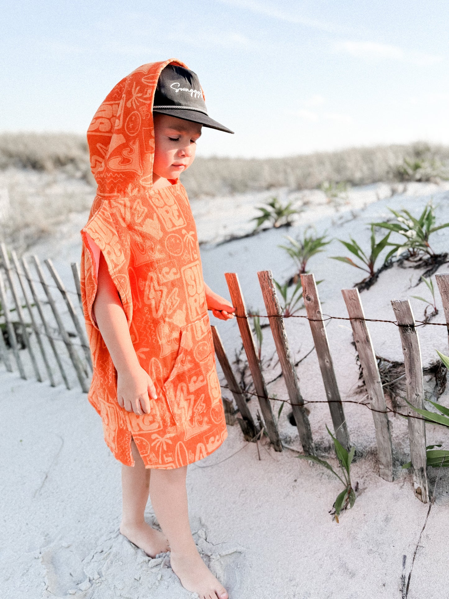 Orange poncho
