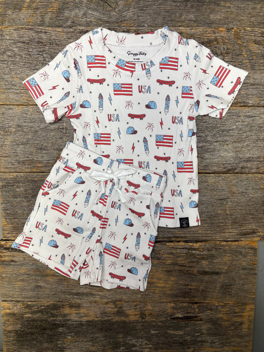 Boys ribbed bamboo set - USA