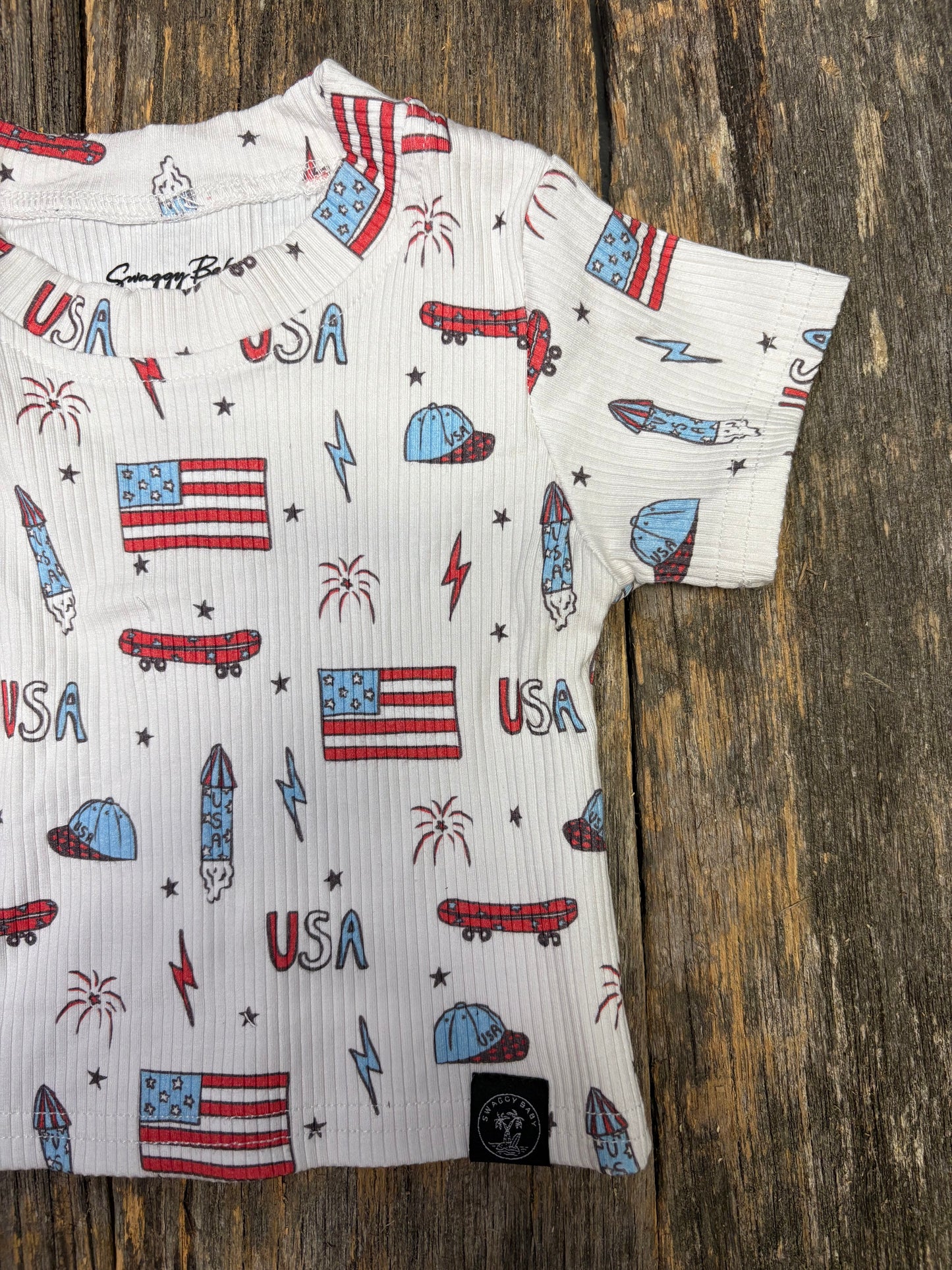 Boys ribbed bamboo set - USA