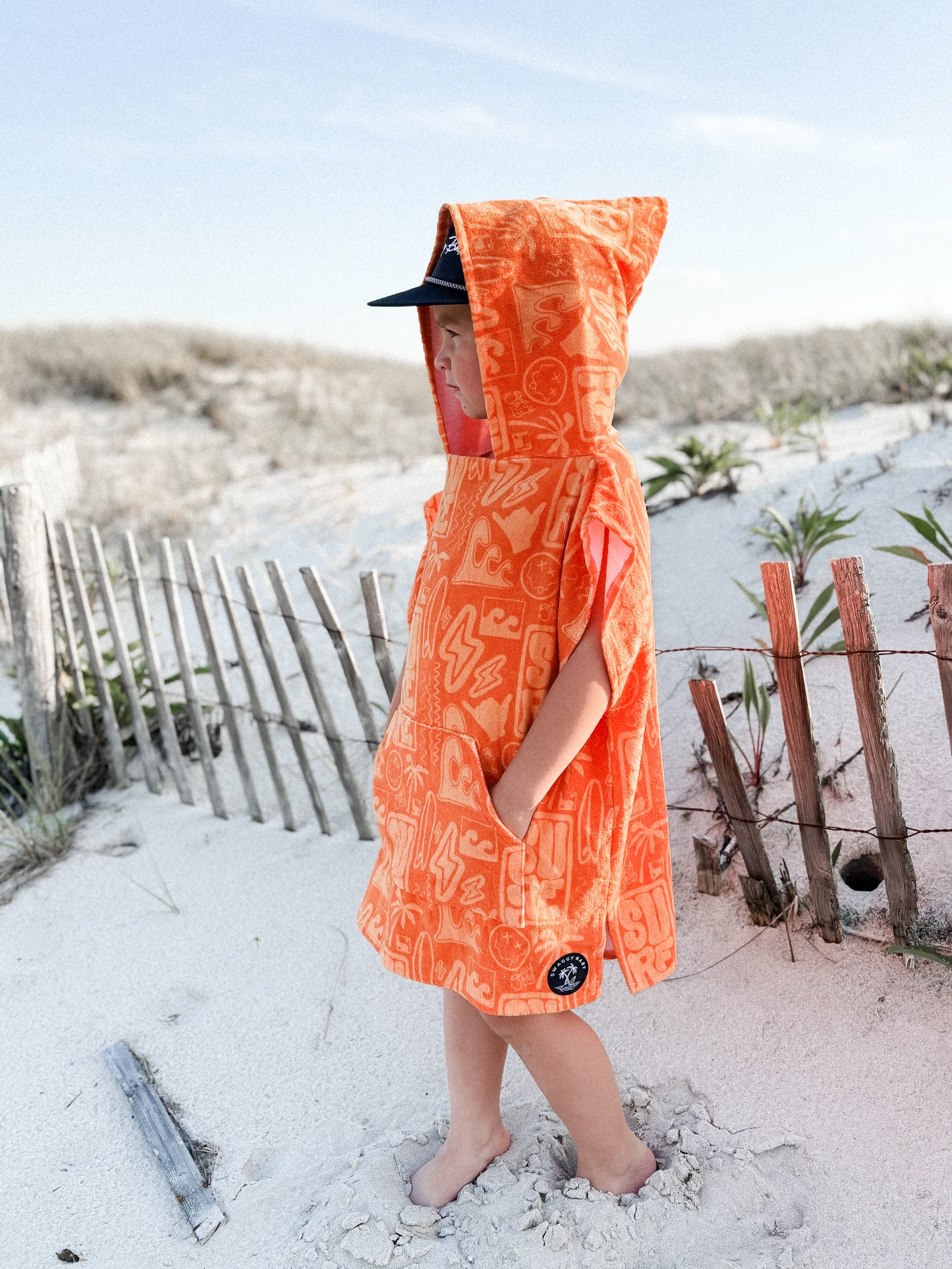 Orange poncho