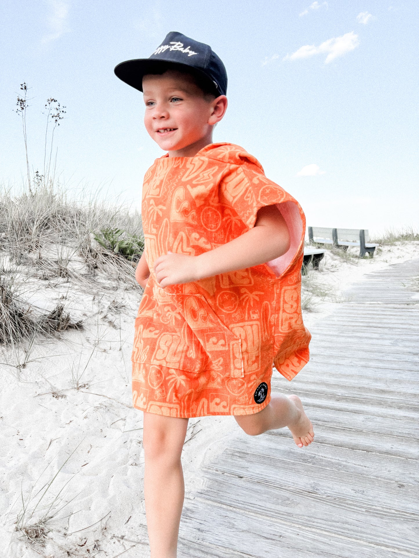 Orange poncho
