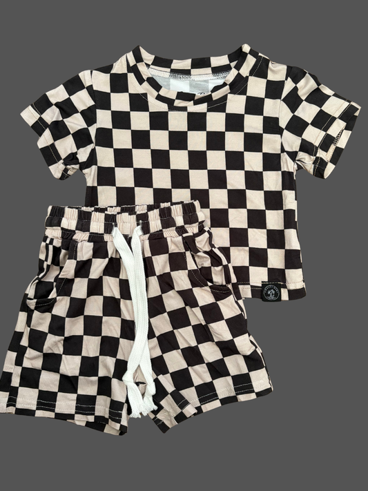 Mocha Checks Bamboo Daywear Set