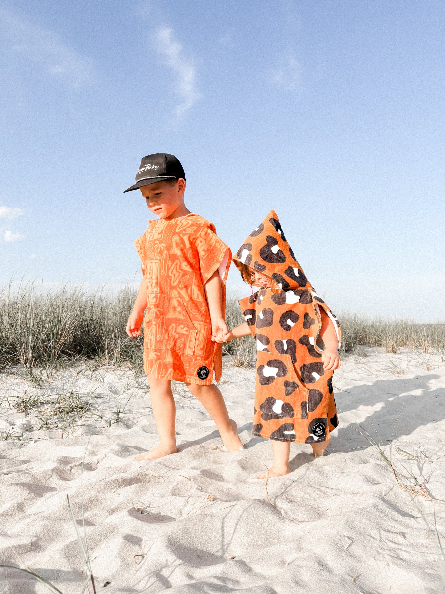 Orange poncho